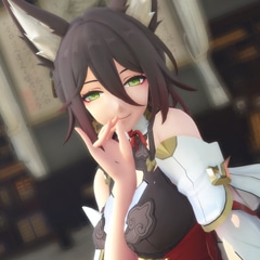 Blue-haired anime character receiving a cum splattered facial pornulus-rift