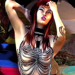 3D animated sex scene Red Light Center blonde girl getting fucked by a big cock and tattooed redhead playing with her pussy